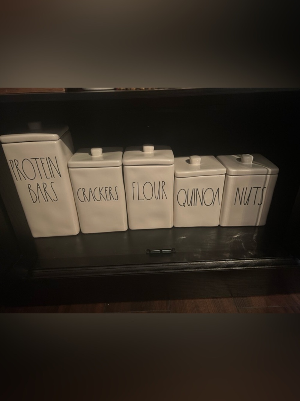 Rae Dunn square canister set of 5